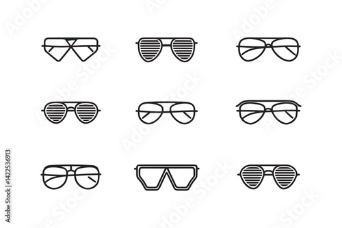 Sunglasses Icon Minimalist Line Art Design