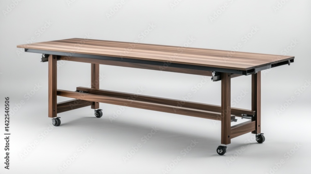 Modern Folding Table with Wheels for Versatile Use in Various Spaces Modern Folding Table with Wheels for Versatile Use in Various Spaces