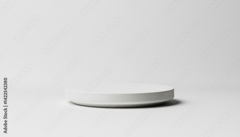 Blank white round podium Blank white round podium