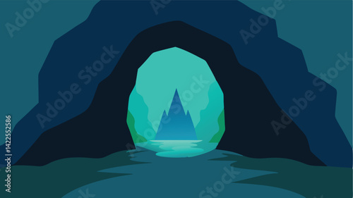 Glowing Cave Entrance