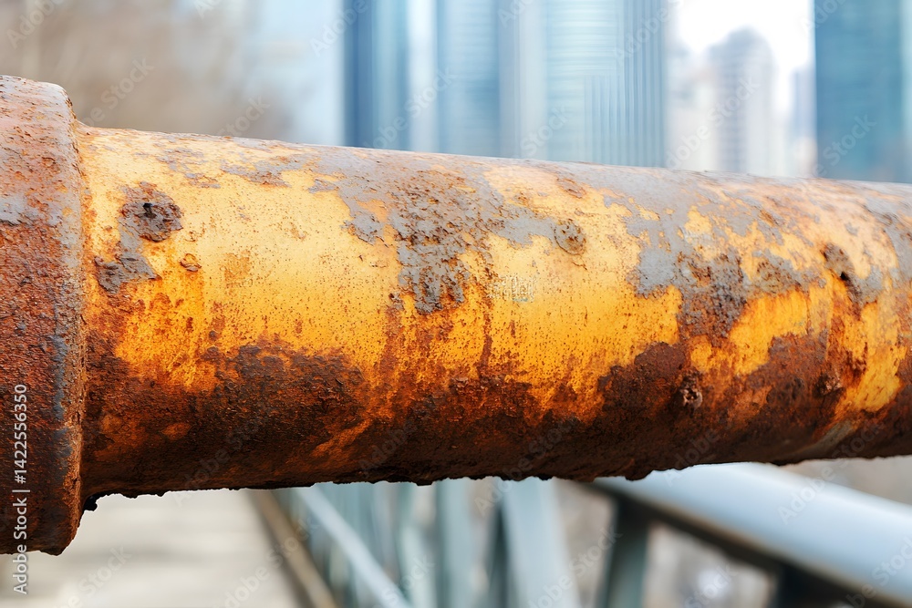 Rusty Metal Pipe Close Up Texture Urban Background Rusty Metal Pipe Close Up Texture Urban Background