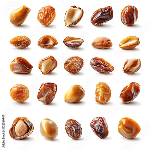 Collection of Dates, various angles and cuts