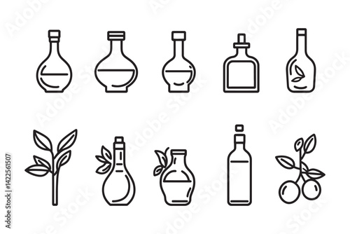 Vinegar minimalist line art vector sketch