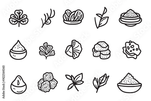 Wasabi powder ultra minimalist line art