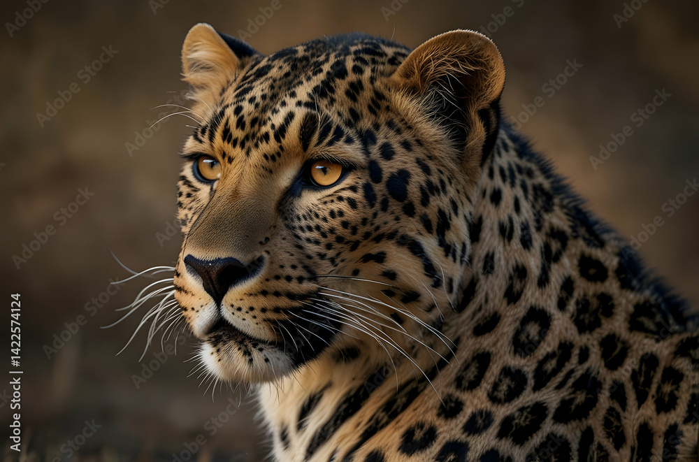 Naklejka premium Leopard Side Profile