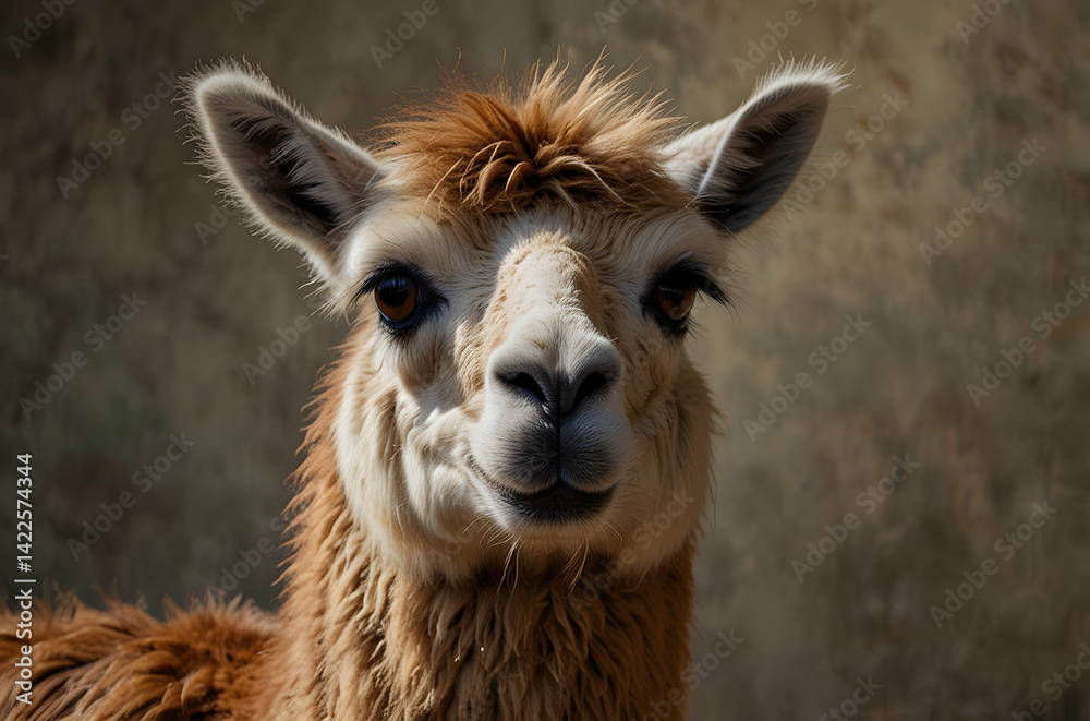 Obraz premium Serene Llama Close-Up