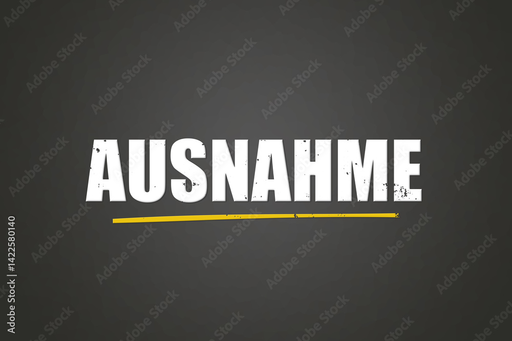 Obraz premium Ausnahme (Exception) - A blackboard with white text.