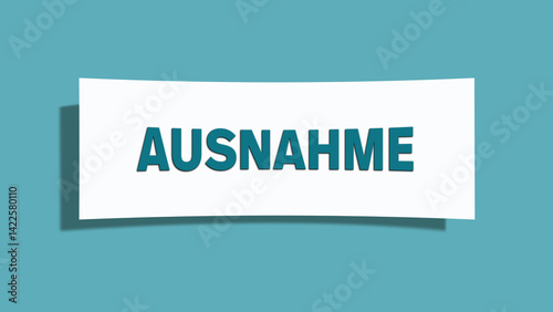 Ausnahme (Exception) - A card isolated on light green background.