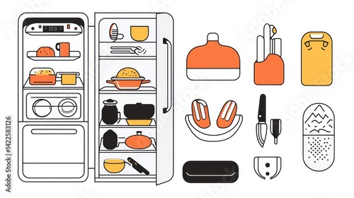 Kitchen appliances and food storage