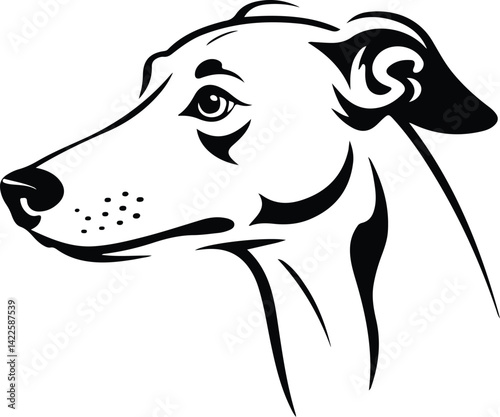 Dog Head Silhouette Vector | Pet Face Clipart Set Minimal Dog Face Outline | Puppy Head Icon Collection