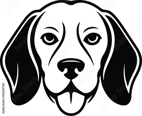 Dog Head Silhouette Vector | Pet Face Clipart Set Minimal Dog Face Outline | Puppy Head Icon Collection