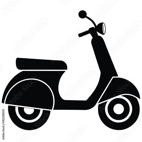 vintage scooter vector illustration