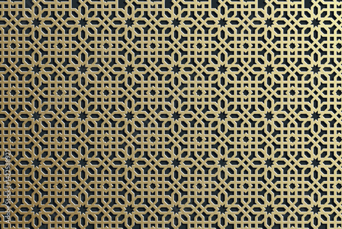 seamless pattern with golden pattern
