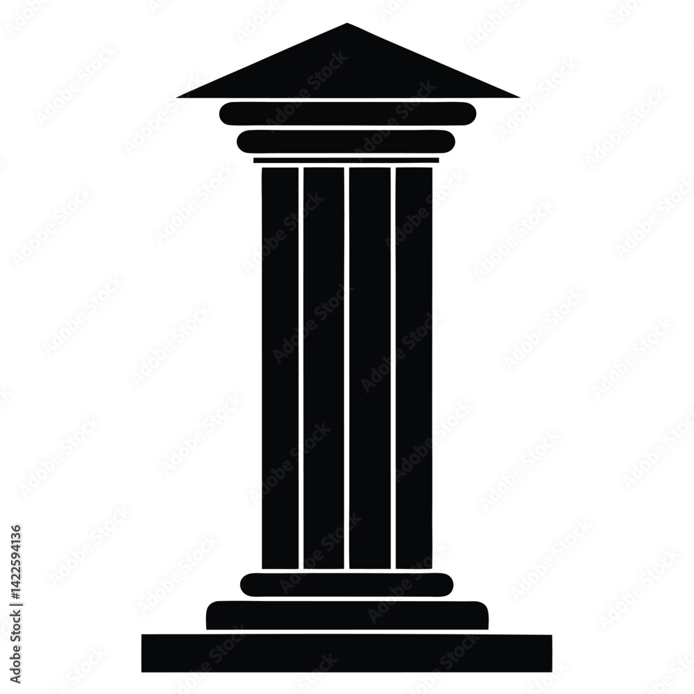 classic column isolated on white classic column isolated on white