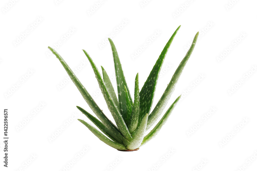 Fototapeta premium Aloe Vera: A Succulent Starburst of Healing and Natural Beauty on a Bold Black Backdrop