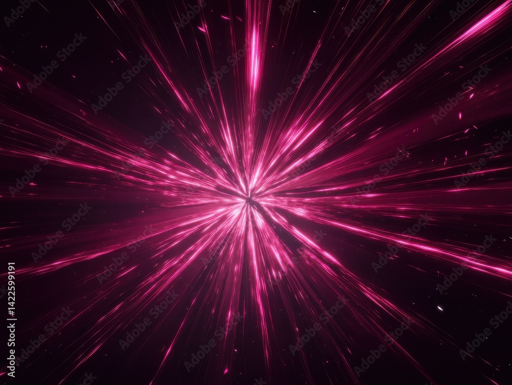 Radiant energy beams emanate from a central point, illuminating a dark, abstract space with a vibrant, energetic glow. Radiant energy beams emanate from a central point, illuminating a dark, abstract space with a vibrant, energetic glow.