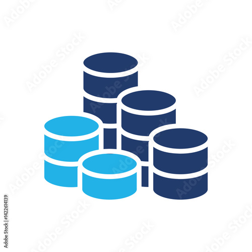 stacks of coins colored icon vector design good for web or mobile app