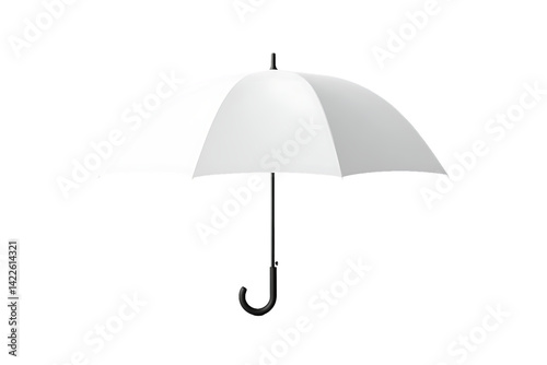 Simple White Umbrella: Clean, Isolated Protection Against the Elements.