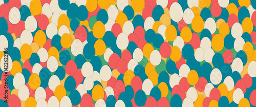 easter eggs, overlapping ov...