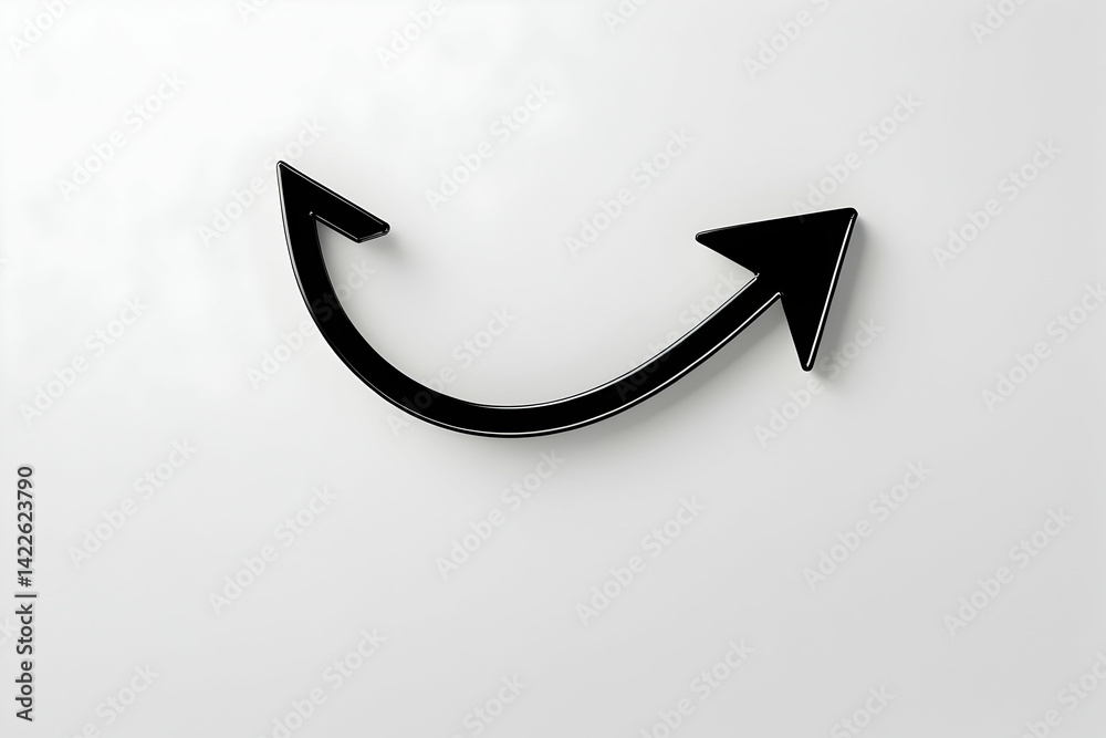 Curved Arrow Icon Isolated on White Background. Smooth Directional Symbol. Black arrow PNG. Curved Arrow Icon Isolated on White Background. Smooth Directional Symbol. Black arrow PNG.