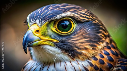 Falcon Close-Up Portrait, Wildlife Photography, Realistic AI Art, High Definition