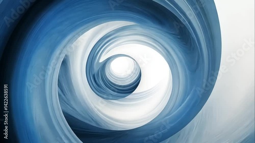 Abstract swirling vortex blue white design background texture