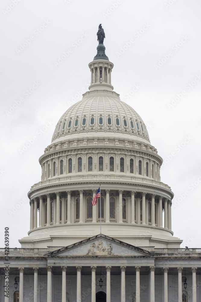 The United States Capitol Building against a cloudy sky viewed from the east front of the U.S. Capitol building in Washington, DC. The United States Capitol Building against a cloudy sky viewed from the east front of the U.S. Capitol building in Washington, DC.