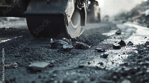 Obraz na płótnie Construction Vehicle on Rough Terrain w salonie