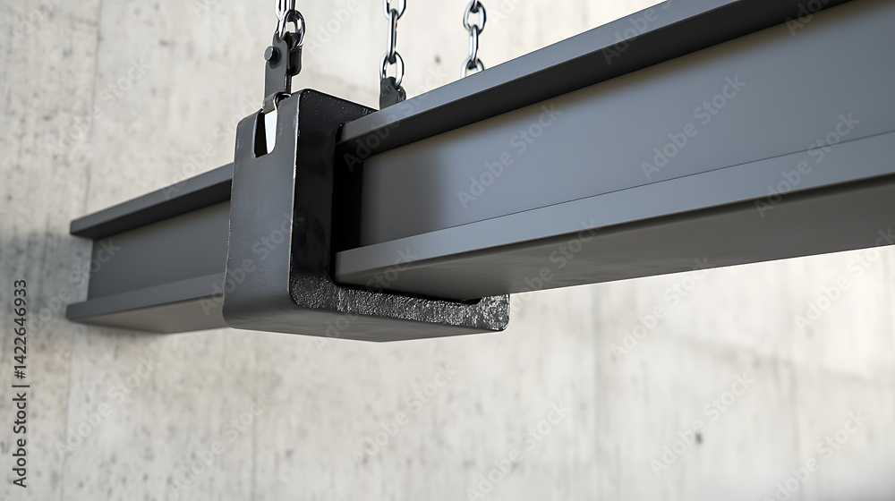 Metal Beam Supported by Concrete Wall