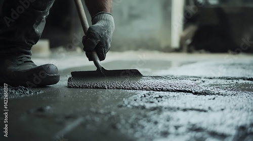 Concrete Floor Smoothing with Trowel