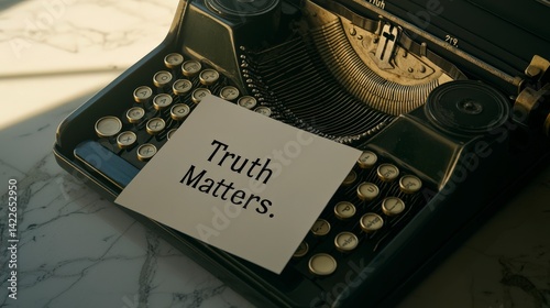 Vintage Typewriter with Paper Reading 