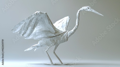 Realistic Origami Crane Decoration for Home Art Photography in High Quality