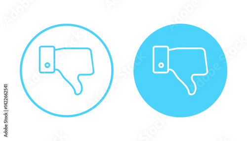 Dislike icon vector. dislike sign and symbol. Hand with thumb down