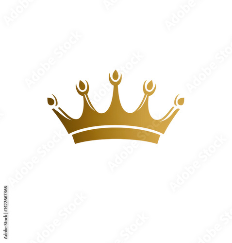 Obraz na płótnie Golden crown illustration on white background w salonie