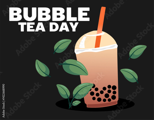 national bubble tea day with delicious bubble tea