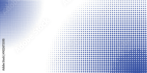 Halftone vector background. Monochrome abstract dotted gradient backdrop
