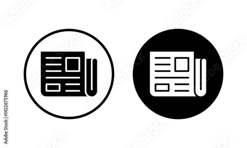 Newspaper icon vector illustration. news paper sign and symbolign