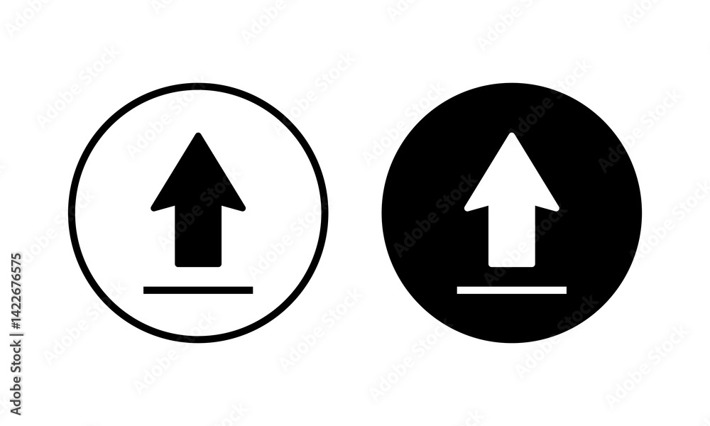 Upload icon vector illustration. load data sign and symbol Upload icon vector illustration. load data sign and symbol