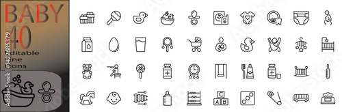 baby icon set cannot be edited already expanded and merged