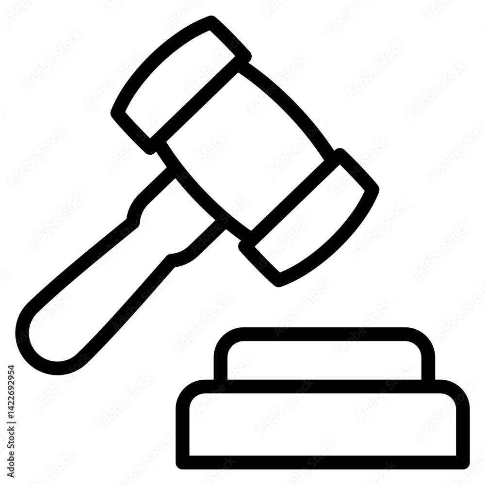 Court Gavel Icon Court Gavel Icon