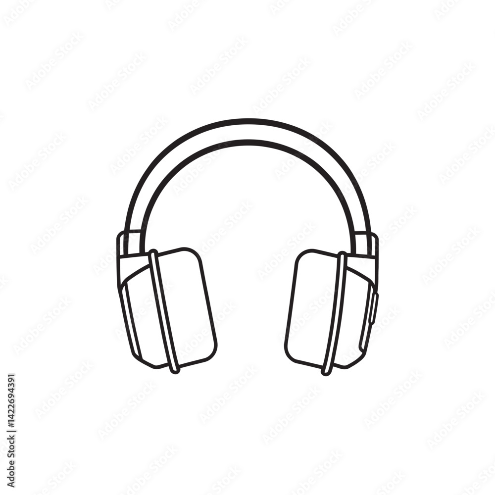 Fototapeta premium headphones isolated on white background