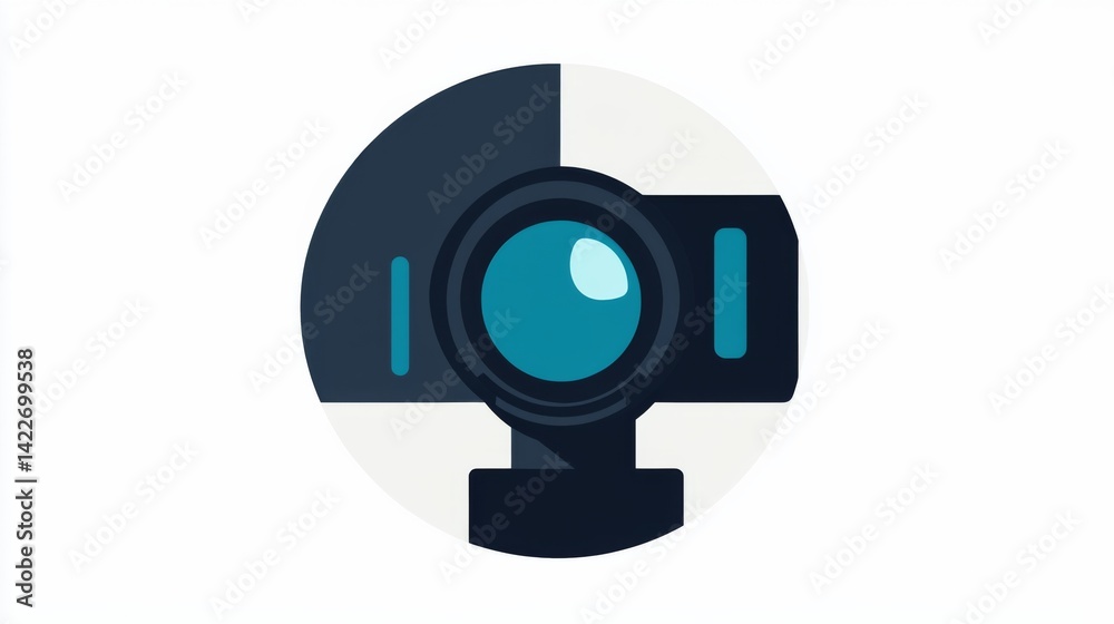 Symbol of a camera representing morbidly obese individuals being filmed for TV shows or movies, set against a white background.