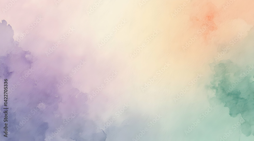 Obraz premium Abstract Watercolor Painting with Pastel Colors