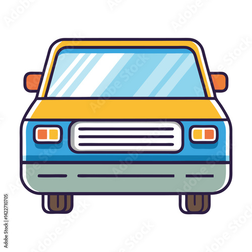 Car bumper shilhotee vector isolated on white background