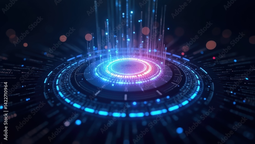 Abstract glowing circles background design Abstract glowing circles background design