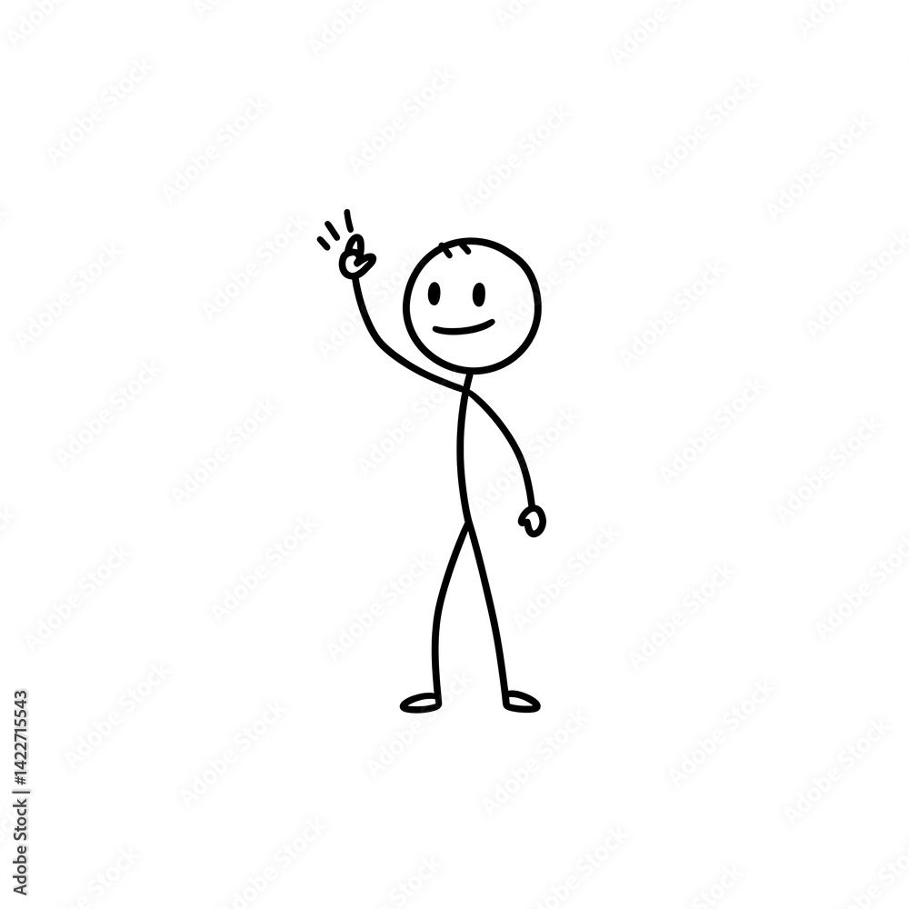 Simple Stick Figure Waving Hello Simple Stick Figure Waving Hello