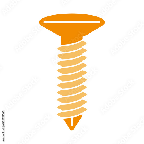 Colorful screw fastener icon design