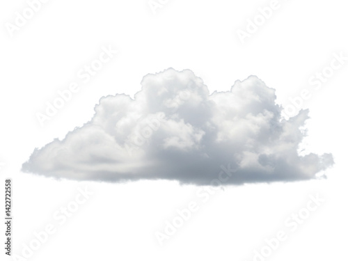 White fluffy cloud image png on transparent background
