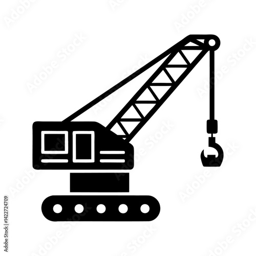 Crane icon - simple flat design