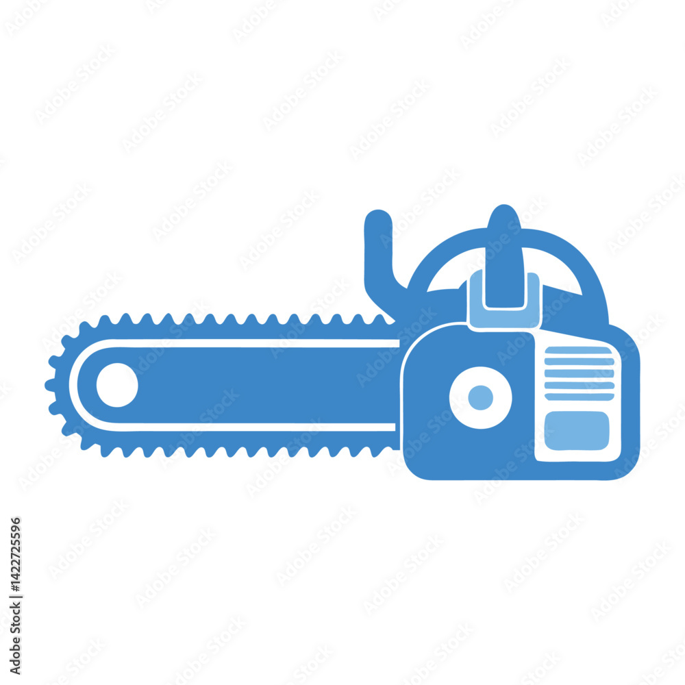 Obraz premium Chainsaw icon - simple flat design